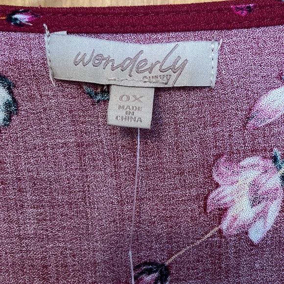 NWT Wonderly Womens Curvy Blouse 0X - Picture 3 of 5